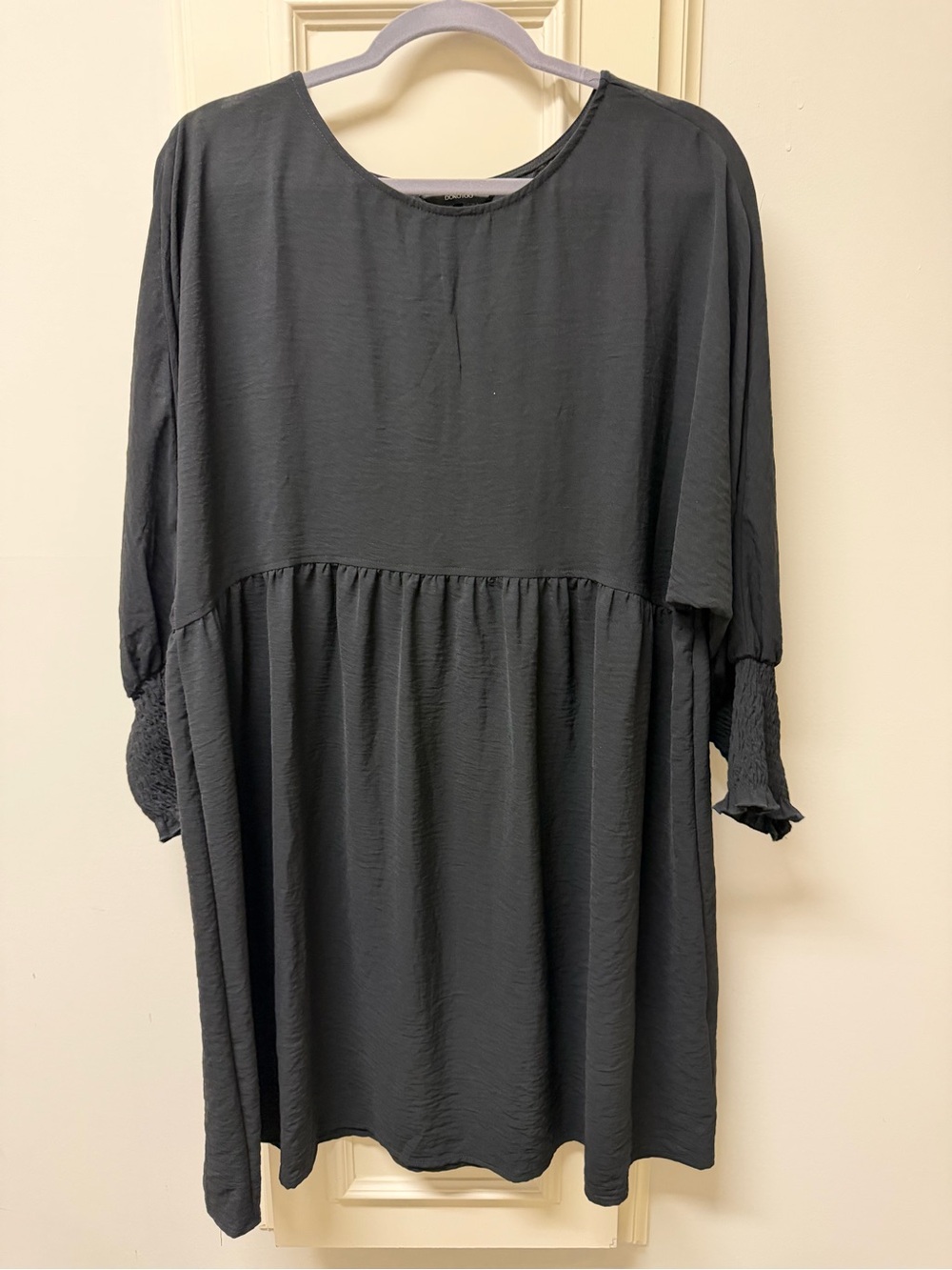 Flowy Black Babydoll Tunic Dress